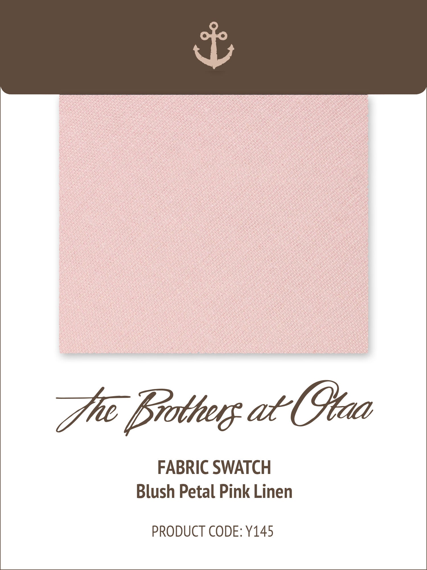 Blush Petal Pink Linen Y145 Fabric Swatch