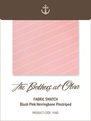 Blush Pink Herringbone Pinstriped Y080 Fabric Swatch