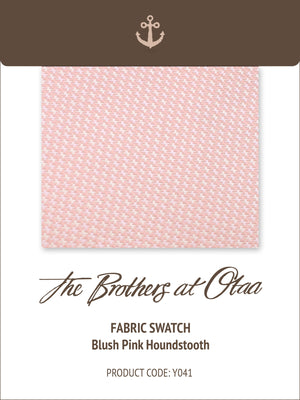 Fabric Swatch (Y041) - Blush Pink Houndstooth