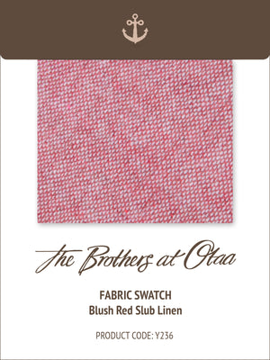 Fabric Swatch (Y236) - Blush Red Slub Linen