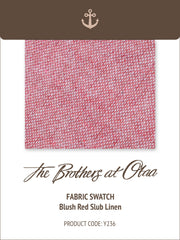 Blush Red Slub Linen Y236 Fabric Swatch