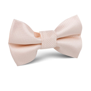 Blush Pink Basket Weave Kids Bow Tie