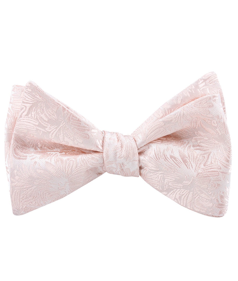 Blush Pink Daisy Flowers Floral Self Tied Bow Tie