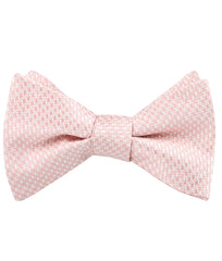 Blush Pink Houndstooth Self Tied Bow Tie