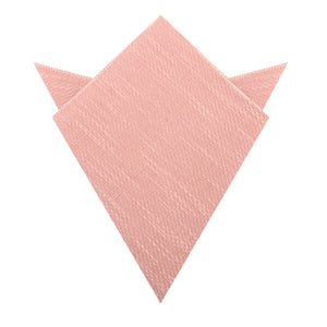 Blush Flamingo Pink Linen Pocket Square