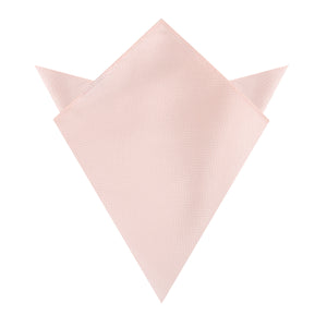 Blush Pink Basket Weave Pocket Square
