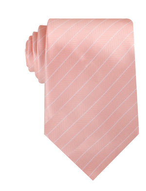 Blush Pink Herringbone Pinstripe Necktie