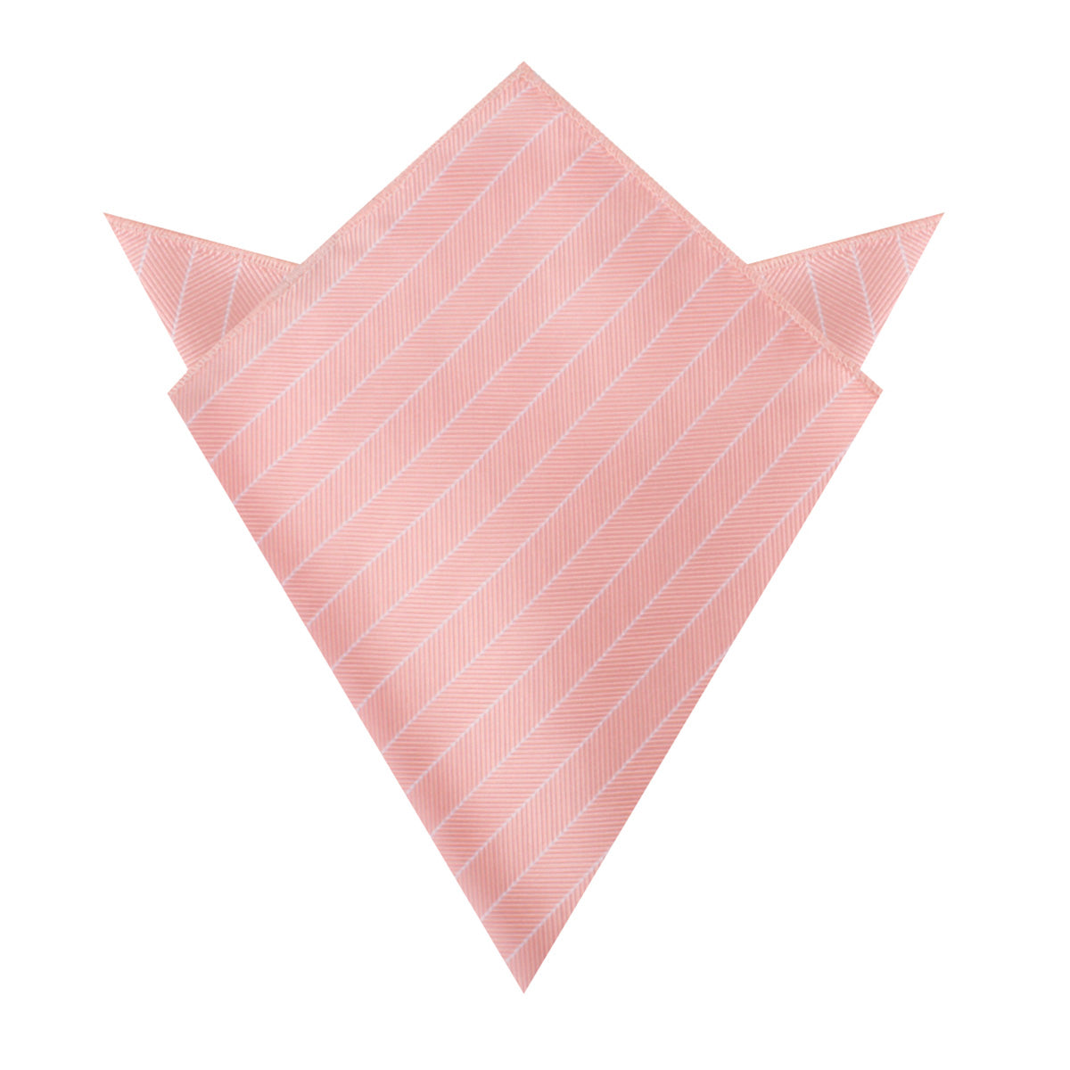 Blush Pink Herringbone Pinstripe Pocket Square
