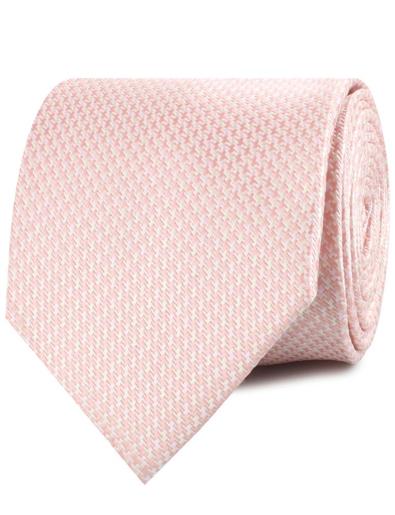 Blush Pink Houndstooth Neckties