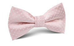 Blush Pink Mini Polka Dots Bow Tie
