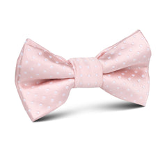 Blush Pink Mini Polka Dots Kids Bow Tie
