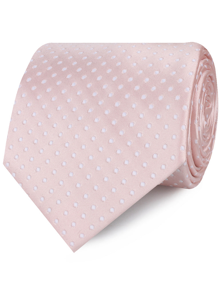 Blush Pink Mini Polka Dots Neckties