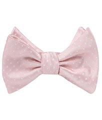 Blush Pink Mini Polka Dots Self Tie Bow Tie