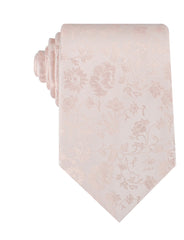 Blush Pink Rose Floral Necktie