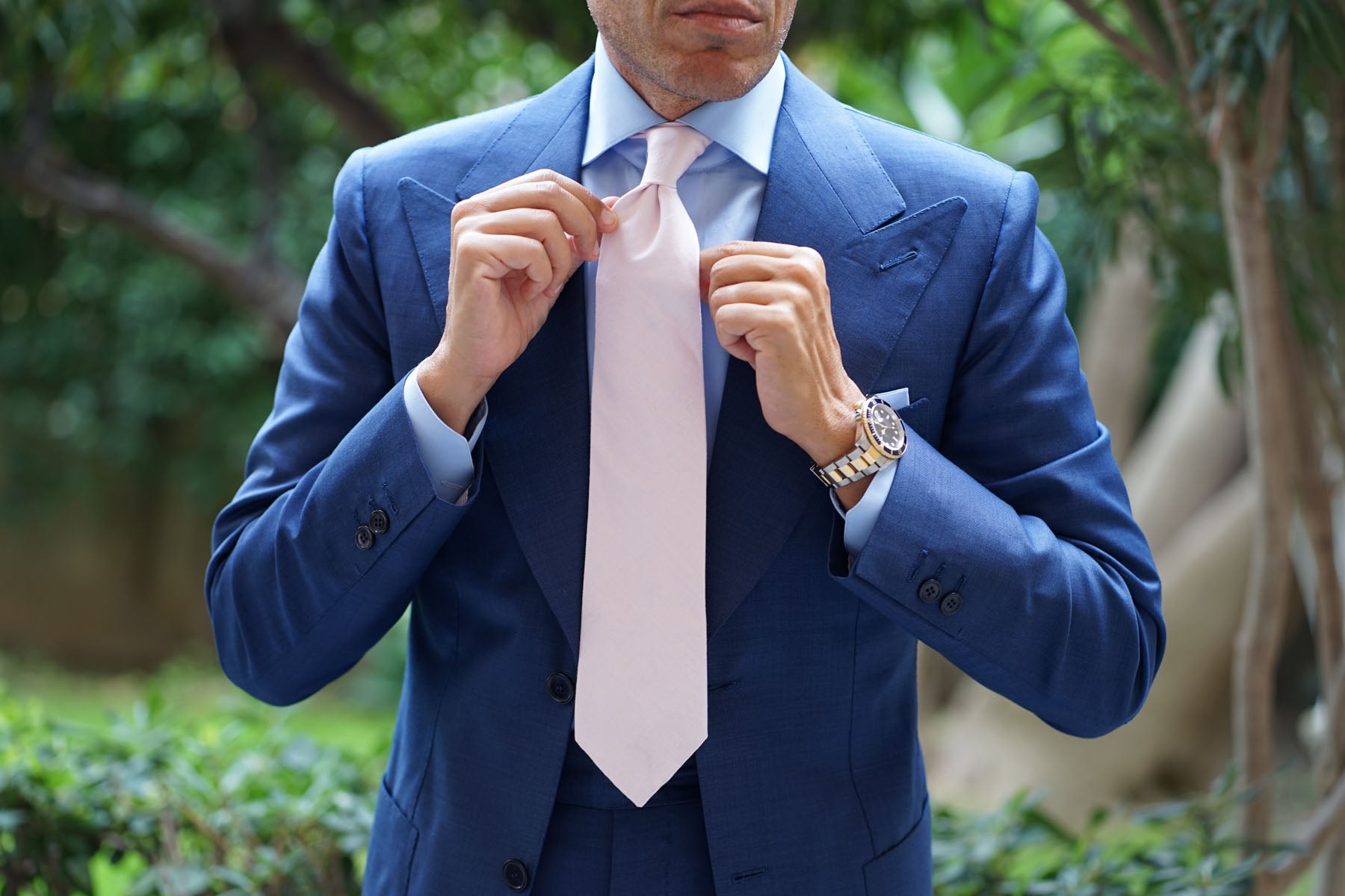 Blush Pink Slub Linen Necktie | Petal Tie | Wedding Ties for Groomsmen ...