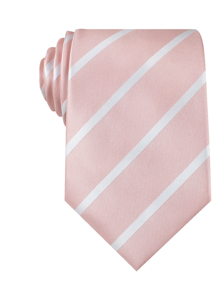 Blush Pink Striped Necktie