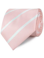 Blush Pink Striped Neckties