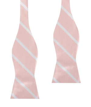 Blush Pink Striped Self Bow Tie