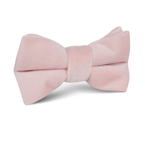 Blush Pink Velvet Kids Bow Tie
