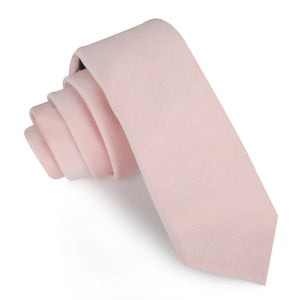 Blush Pink Velvet Skinny Tie