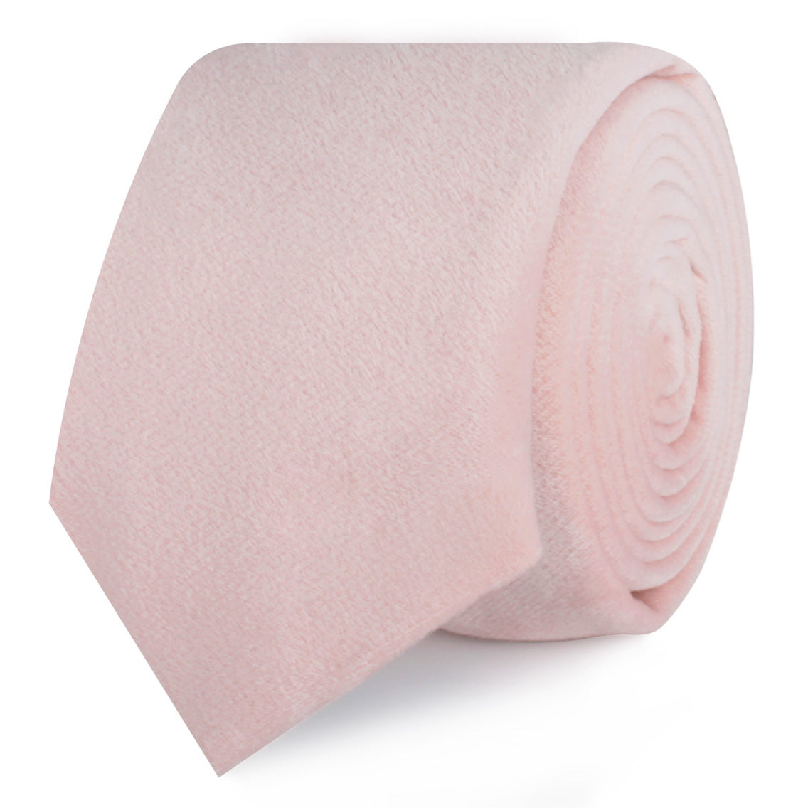 Blush Pink Velvet Skinny Tie | Wedding Slim Ties Groomsmen Neckties AU ...