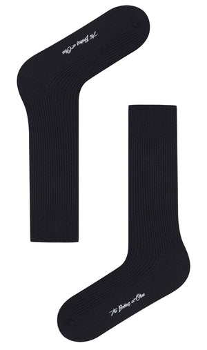 Bond Black Ribbed Socks