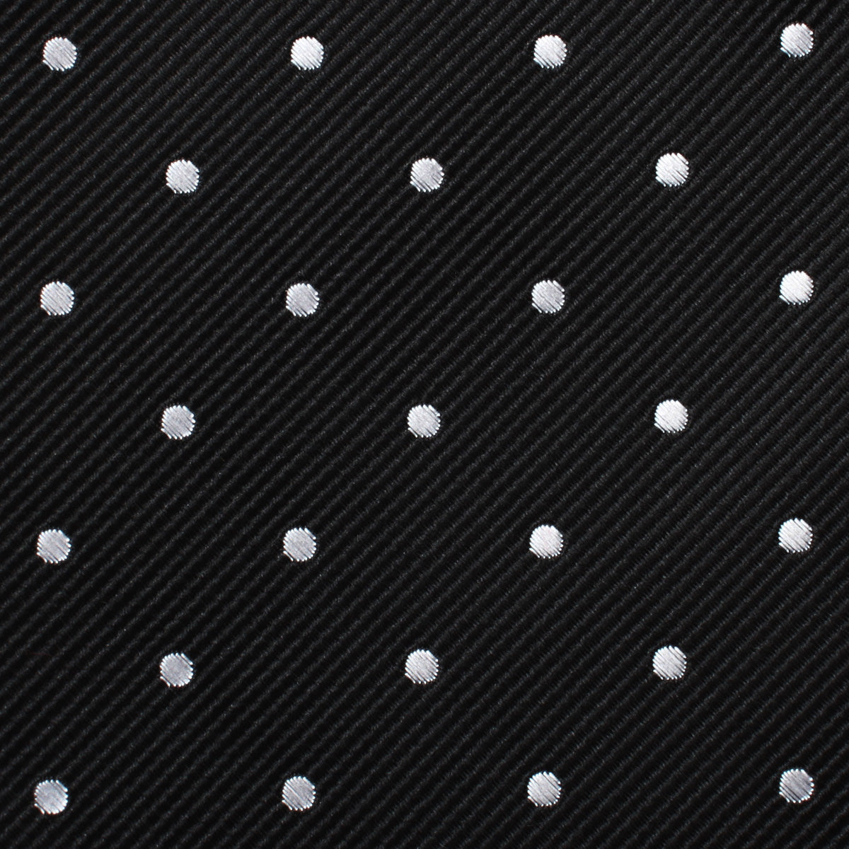 Bond Black Polka Dots Pocket Square Fabric