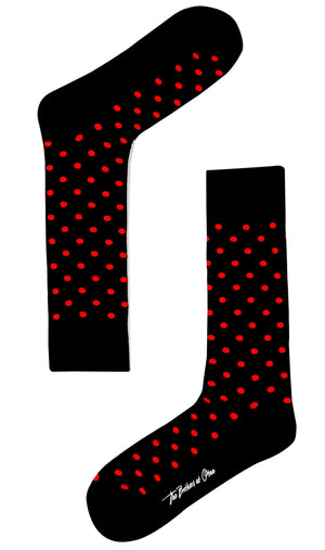 Bond Black Red Dot Socks