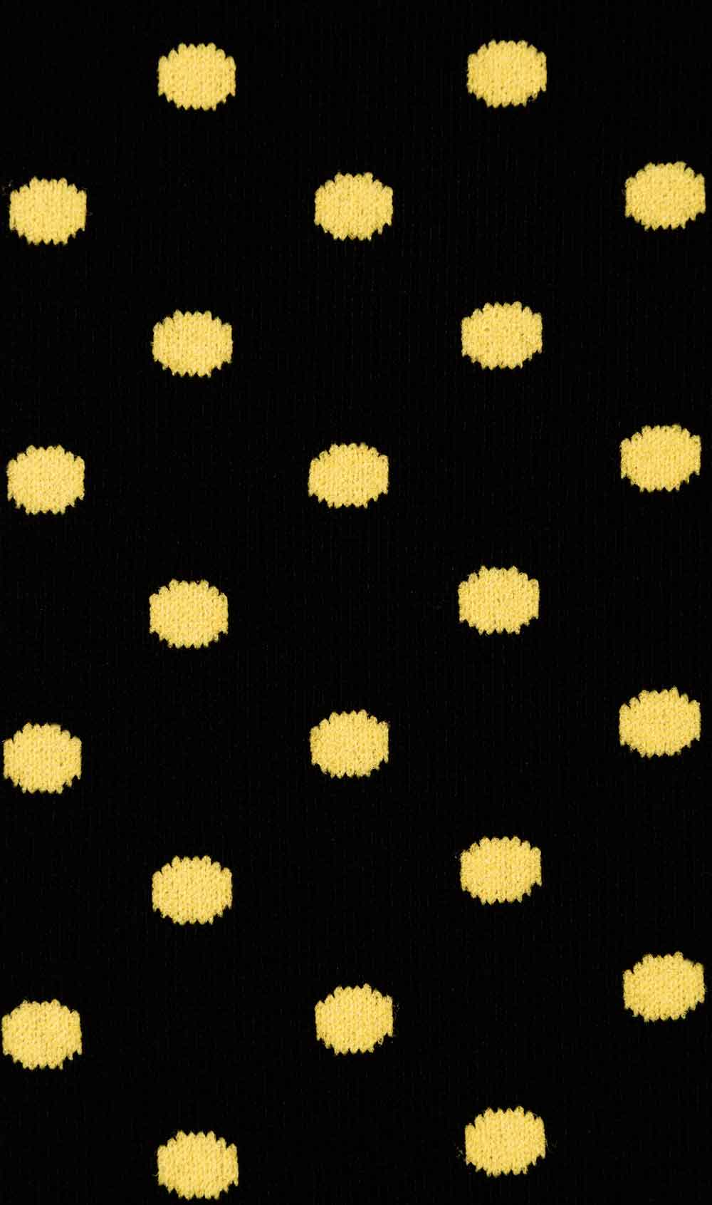 Bond Black Yellow Dot Socks Fabric
