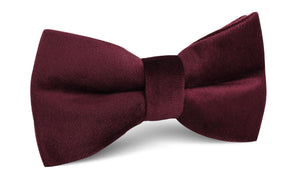 Bond Burgundy Velvet Bow Tie