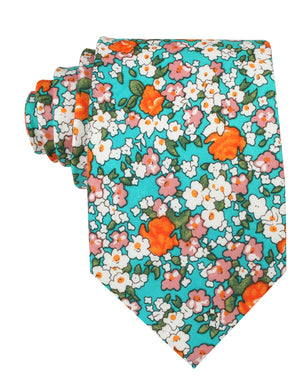 British Virgin Island Floral Necktie