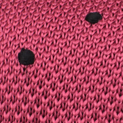 Brizo Pink Polka Dot Knitted Tie Fabric