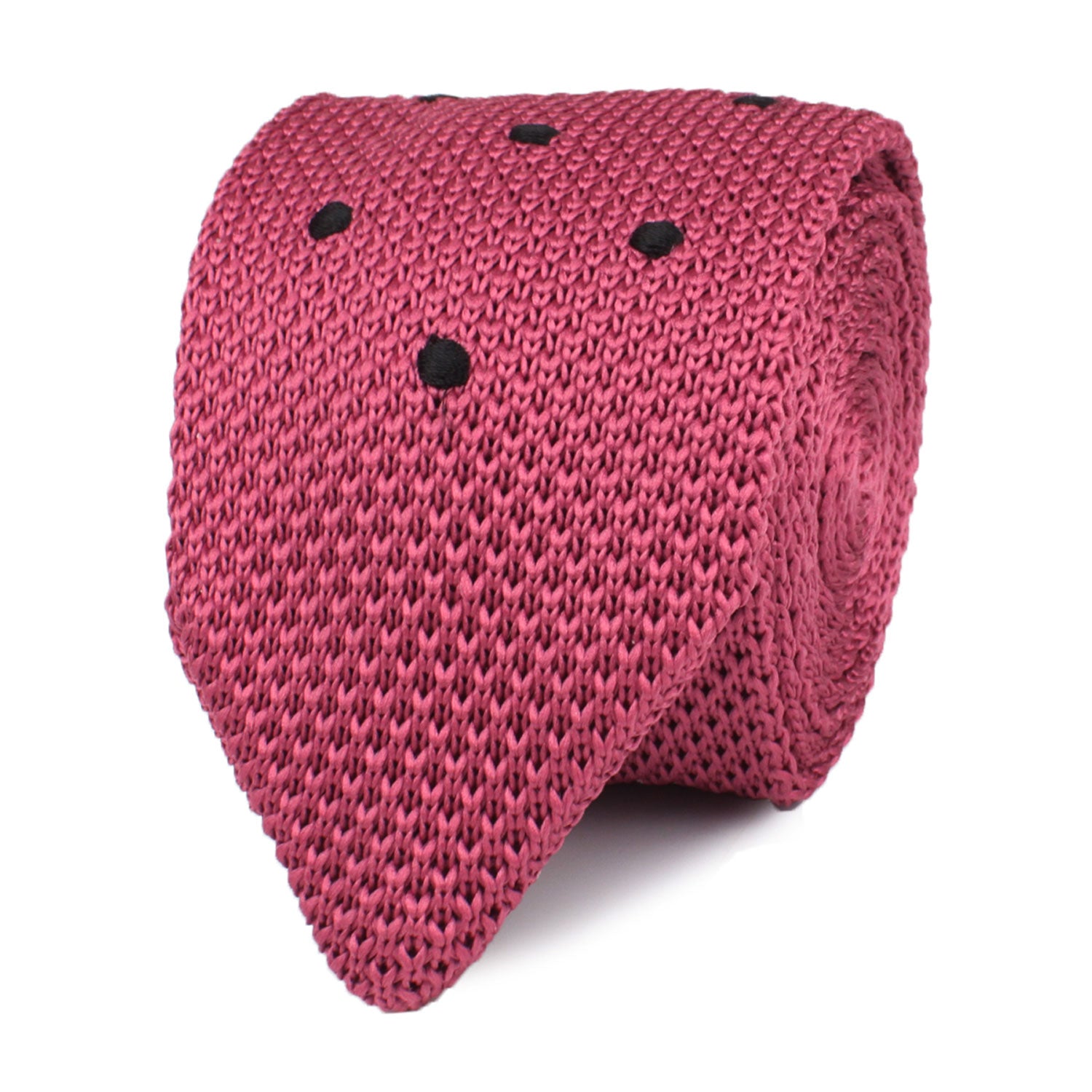 Brizo Pink Polka Dot Knitted Tie