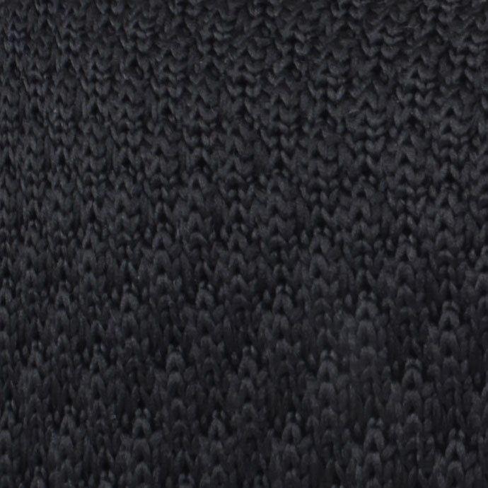 Brooklyn Black Knitted Tie Fabric