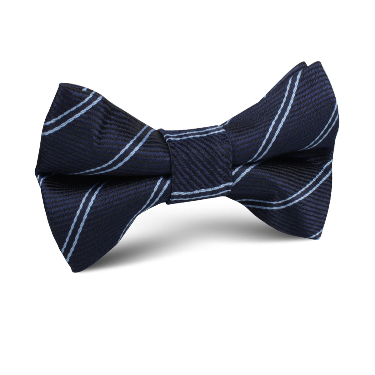 Brooklyn Navy Blue Striped Kids Bow Tie
