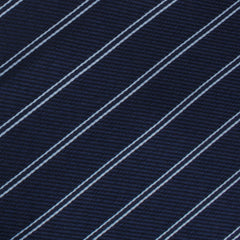 Brooklyn Navy Blue Striped Self Bow Tie Fabric