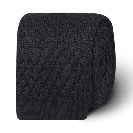 Brooklyn Black Knitted Tie