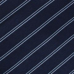 Brooklyn Navy Blue Striped Skinny Tie Fabric