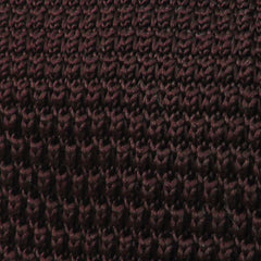 Brown Pointed Knitted Tie Fabric