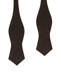 Brown Columbia Wool Diamond Self Bow Tie