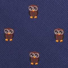 Brown Horned Owl Fabric Kids Diamond Bow Tie