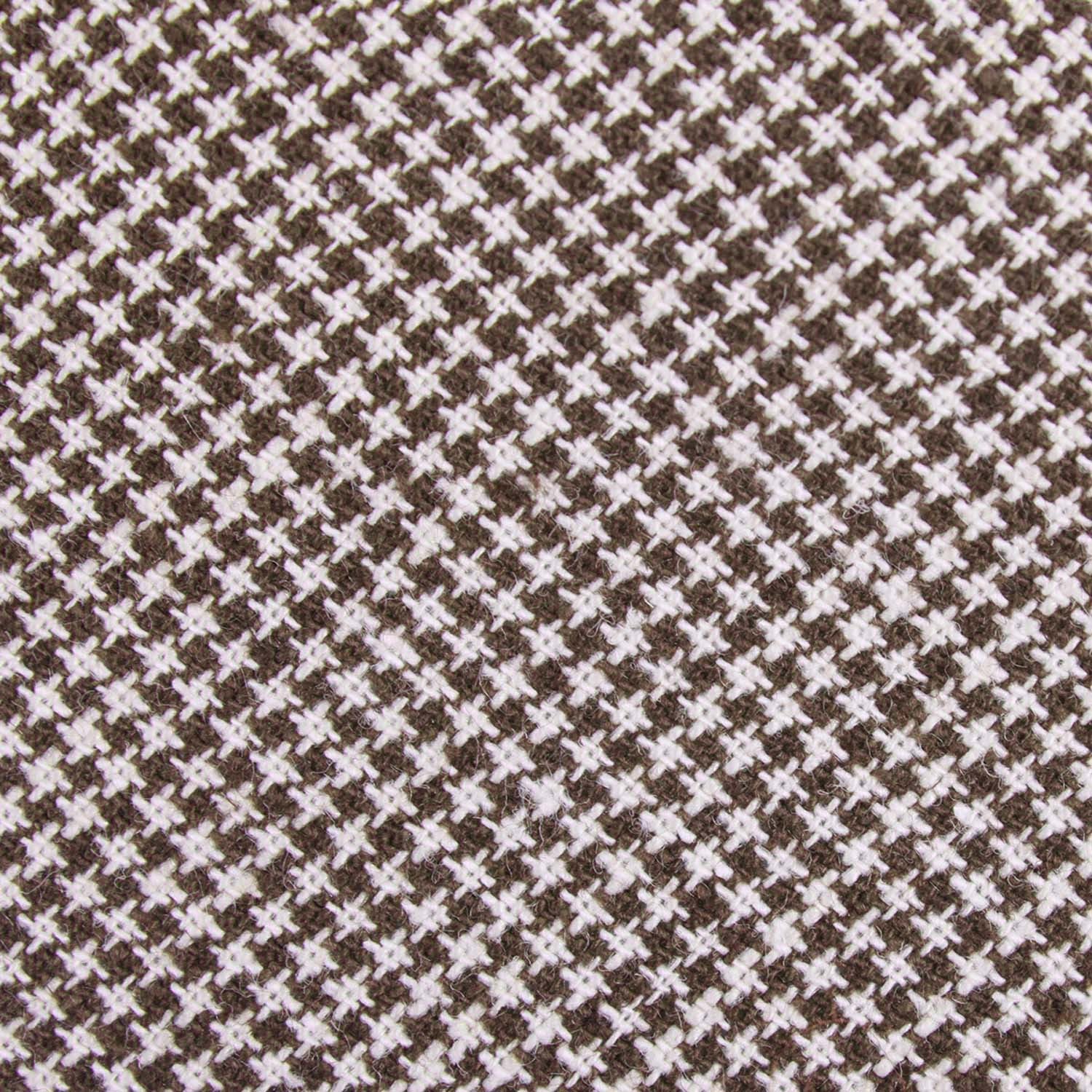Brown Houndstooth Linen Fabric Bow Tie L179