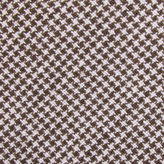 Brown Houndstooth Linen Fabric Kids Bow Tie L179