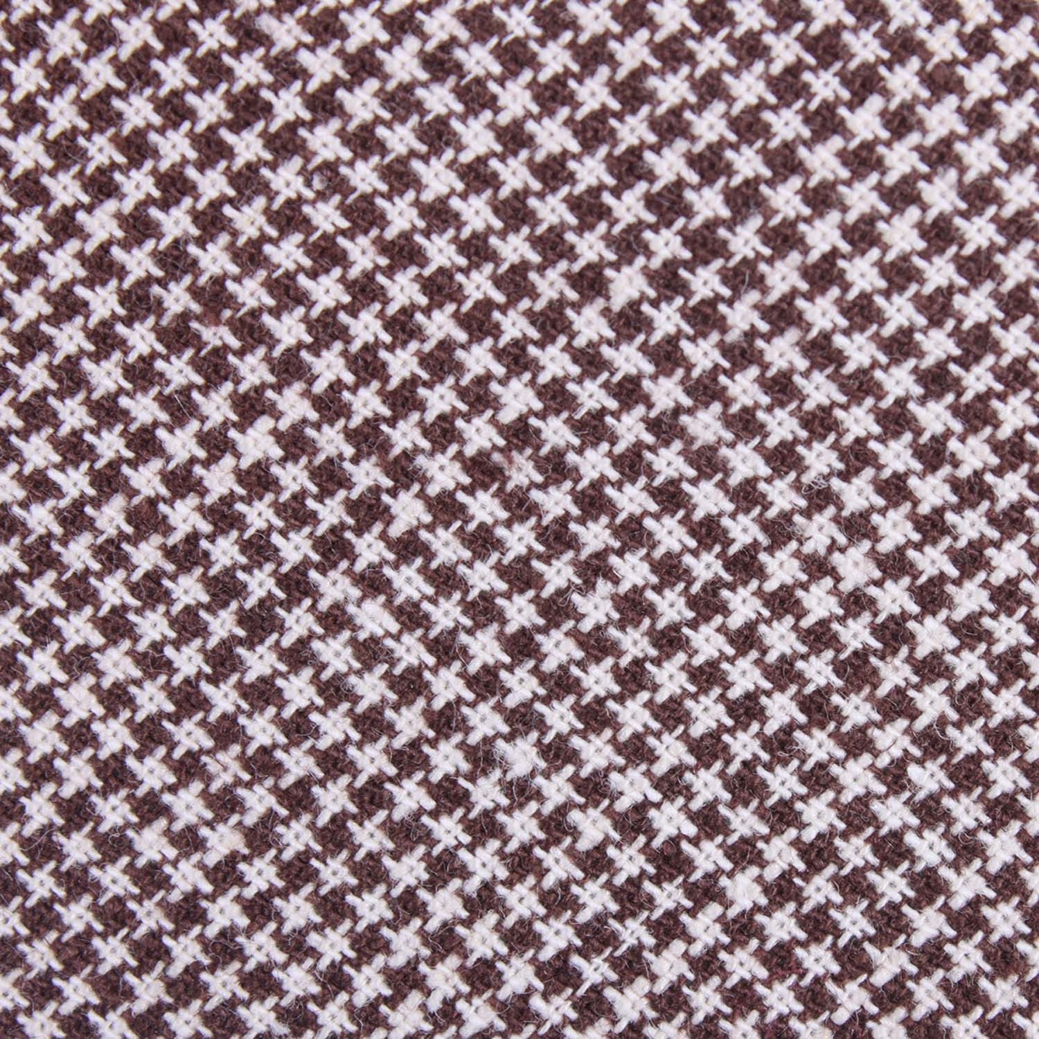 Brown Houndstooth Linen Fabric Self Tie Bow Tie L179