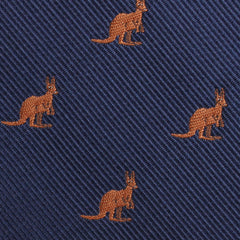 Brown Kangaroo Fabric Skinny Tie