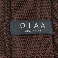Brown Knitted Tie Back View