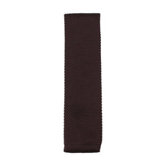 Brown Knitted Tie Vertical View