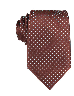 Brown Mini Polka Dots Necktie