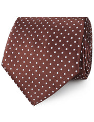 Brown Mini Polka Dots Neckties