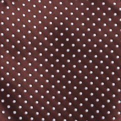 Brown Mini Polka Dots Pocket Square Fabric